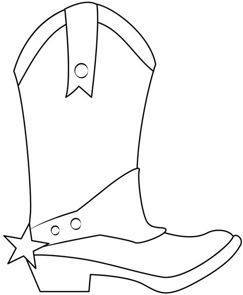 Printable Cowboy Boot Template
